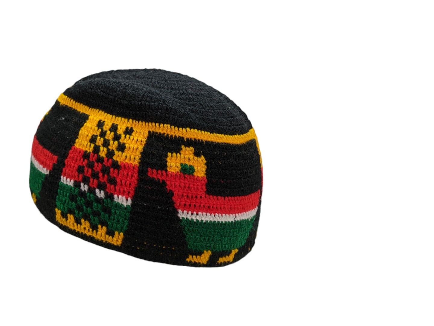 Moroccan Muslim Hat Kufi Wool Handmade Prayer Skull Cap Amazigh Motifs
