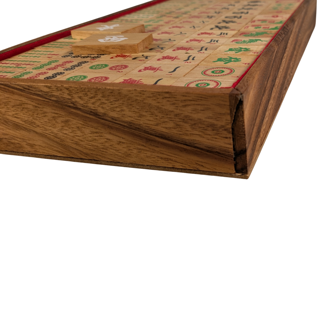 Thai Handmade Rainwood Mah Jong Set Fair Trade Damaged