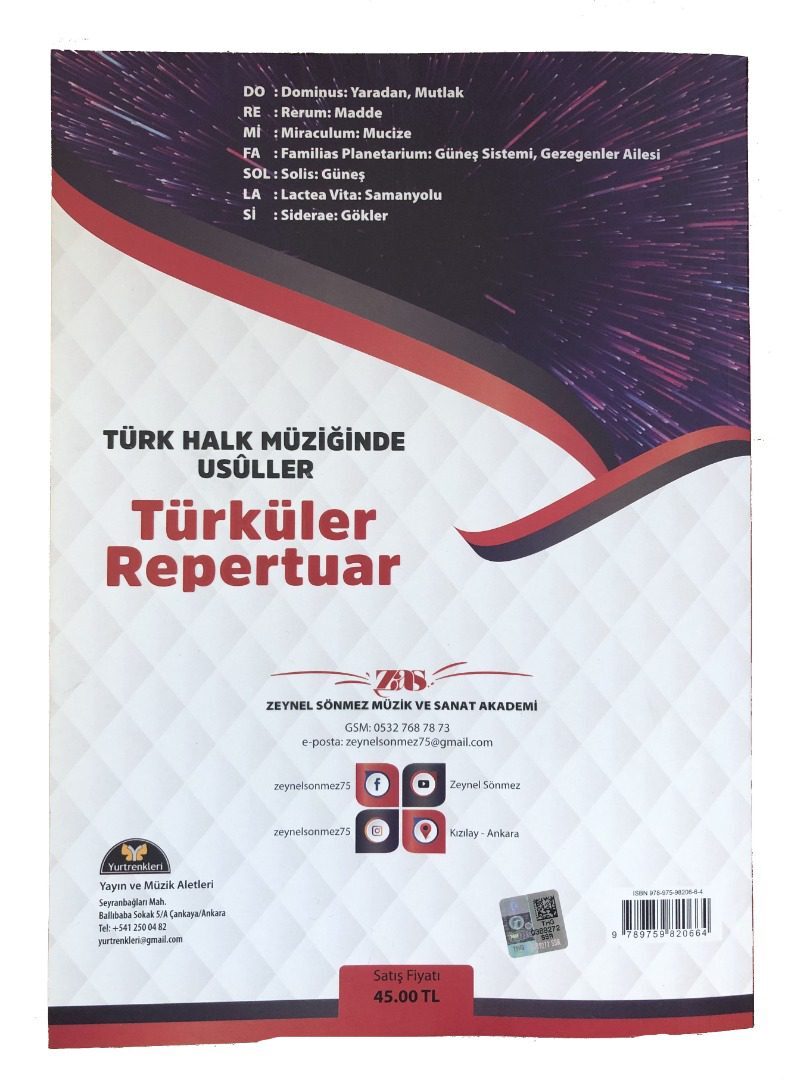 Saz Baglama Method Instructional Book Turkish