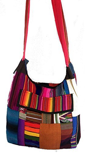 Bright Patchwork Guatemalan Mayan Tribal Shoulder Bag Hippy Satchel Travel M32