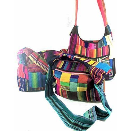 Bright Patchwork Guatemalan Mayan Tribal Shoulder Bag Hippy Satchel Travel M32