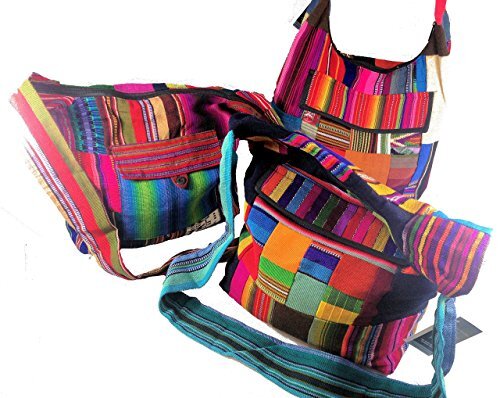 Bright Patchwork Guatemalan Mayan Tribal Shoulder Bag Hippy Satchel Travel M32