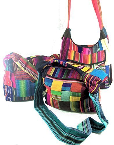 Bright Patchwork Guatemalan Mayan Tribal Shoulder Bag Hippy Satchel Travel M32