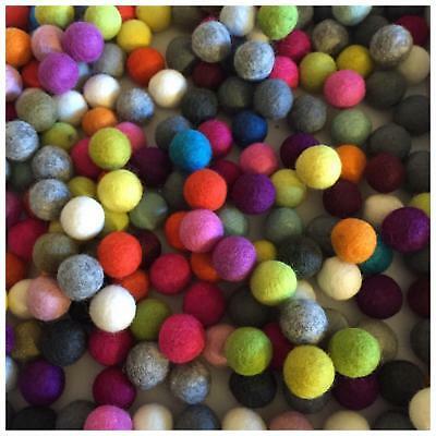 Fair Trade Nepal Wollknäuel Filz bunt hell Filzkugeln 2 cm 20 mm / 1 cm / 100