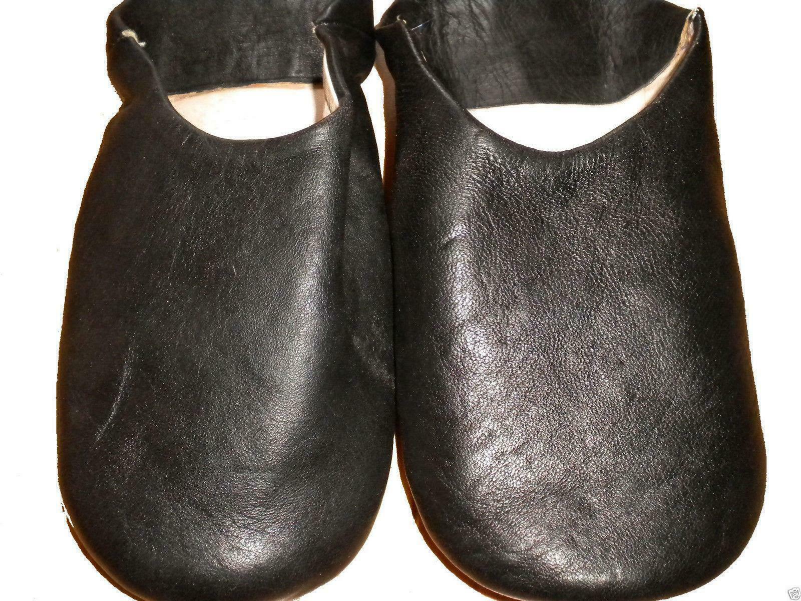 Commerce équitable Hommes Cuir Maroc Pantoufles Marocaines Babouche Mocassins Semelle Souple