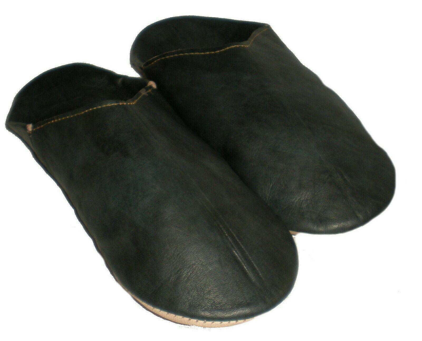 Commerce équitable Hommes Cuir Maroc Pantoufles Marocaines Babouche Mocassins Semelle Souple