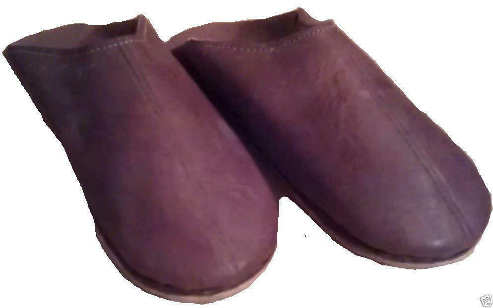 Commerce équitable Hommes Cuir Maroc Pantoufles Marocaines Babouche Mocassins Semelle Souple