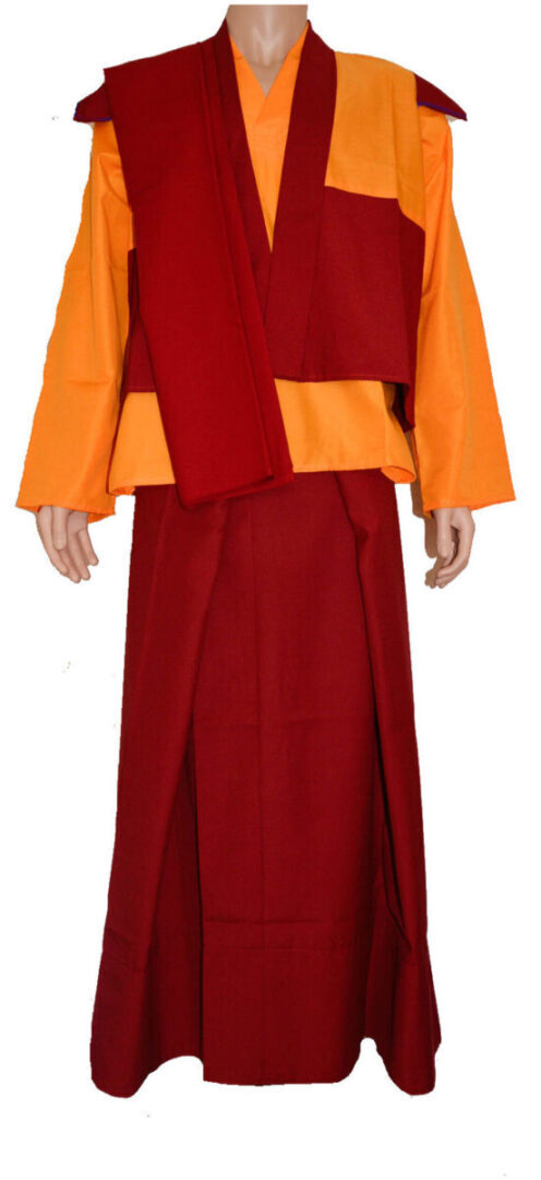 Authentic Tibetan Monk 3 Piece Outfit Bought At Boudanath Temple, Kathmandu