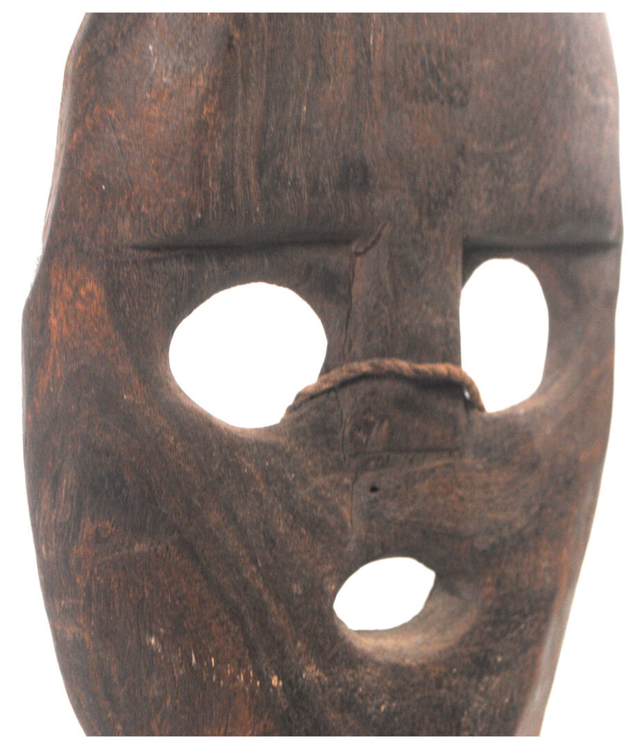Traditional Atoni Animist Tribal Protective Paddle Mask from West Timor with