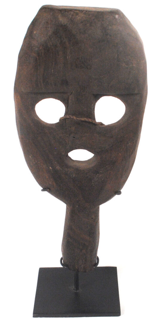Traditional Atoni Animist Tribal Protective Paddle Mask from West Timor with