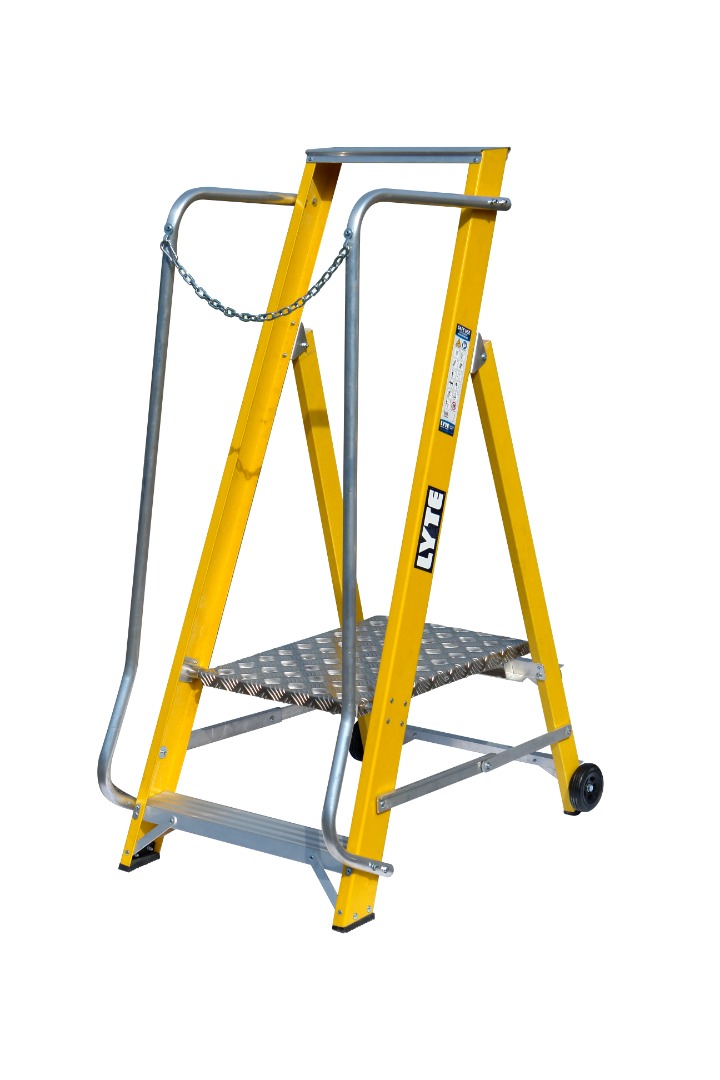 Lyte MagnaStep GRP Wide Platform Step Ladder NYFWP| 28 Step | EN131 | UK Made