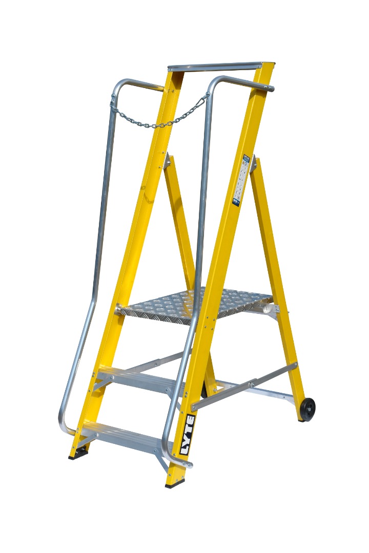 Lyte MagnaStep GRP Wide Platform Step Ladder NYFWP| 28 Step | EN131 | UK Made