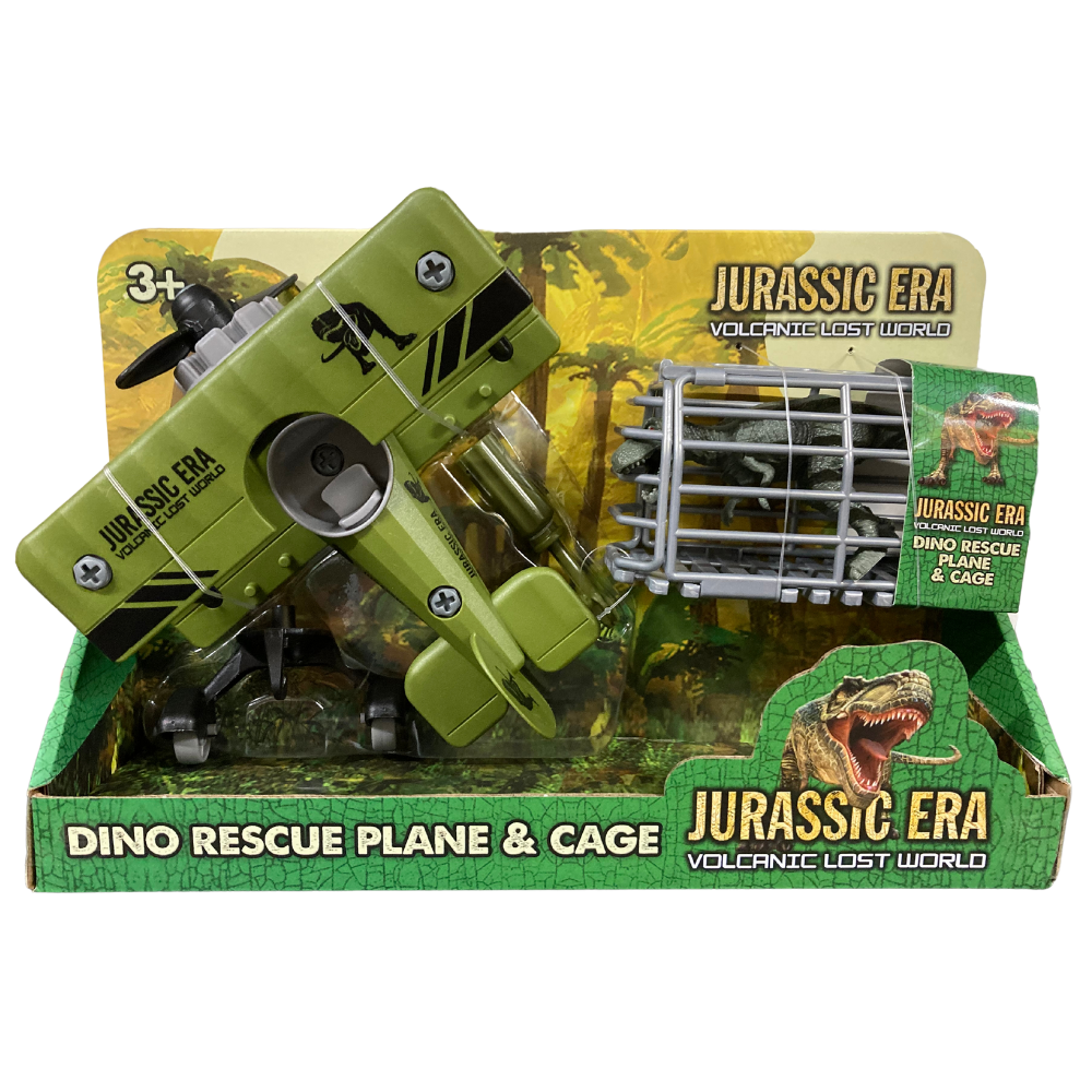 Avión y jaula de rescate de dinosaurios de la era jurásica - Imagen 2 de 5