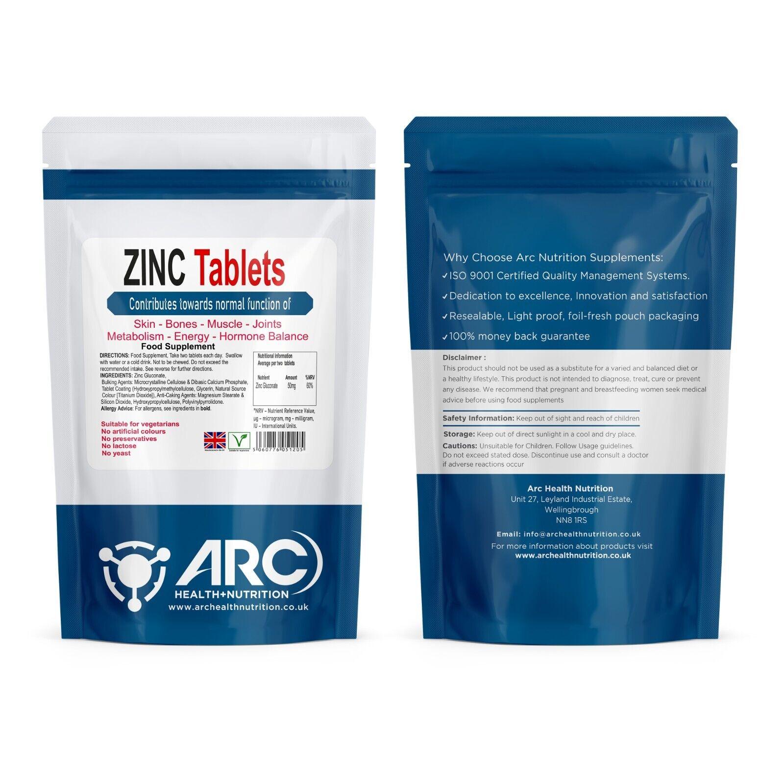 Zinc Gluconate 50mg Mineral Supplement 360 Tablets- High Strength - Vegan - Picture 11 of 15