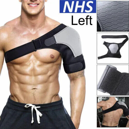 Left/Right Shoulder Brace Rotator Cuff Support Injury Dislocate Compress Strap - Picture 9 of 11