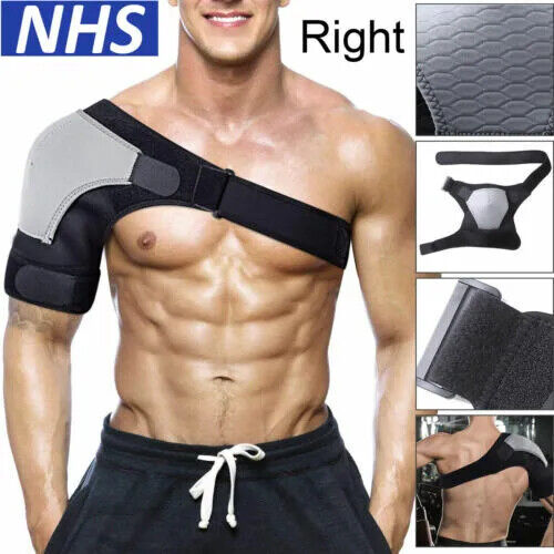 Left/Right Shoulder Brace Rotator Cuff Support Injury Dislocate Compress Strap - Picture 10 of 11