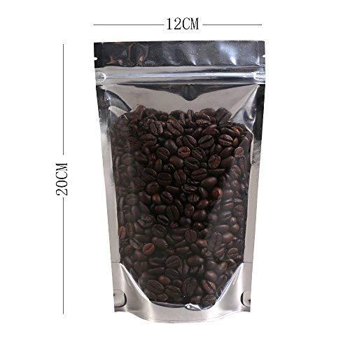100x Gripseal Zip Seal Lock Food Bags Stand-up Pouch BPA Free Clear/Silver - Picture 12 of 15