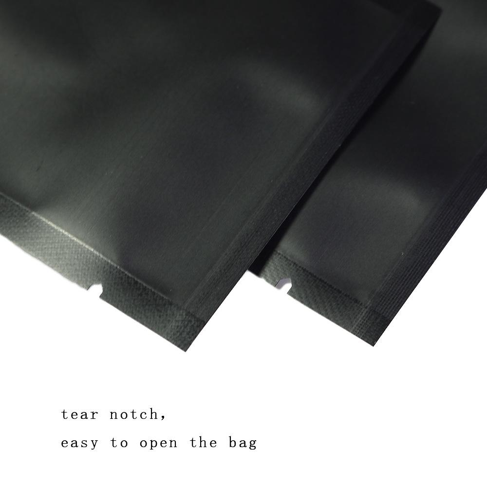 100x Open Top Bags Pouch Sachet Clear Black Mylar Film BPA Free Food Packing - Picture 8 of 31