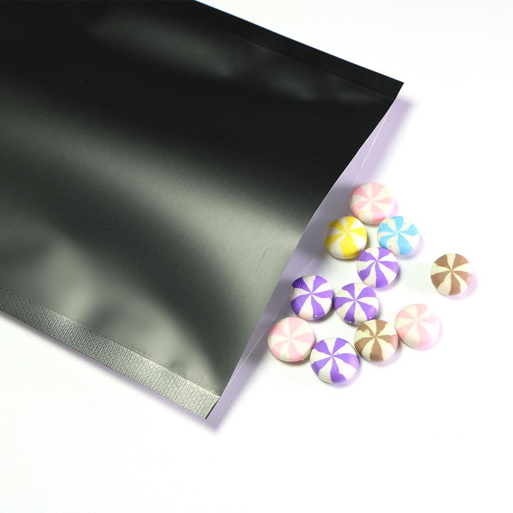 100x Open Top Bags Pouch Sachet Clear Black Mylar Film BPA Free Food Packing - Picture 10 of 31