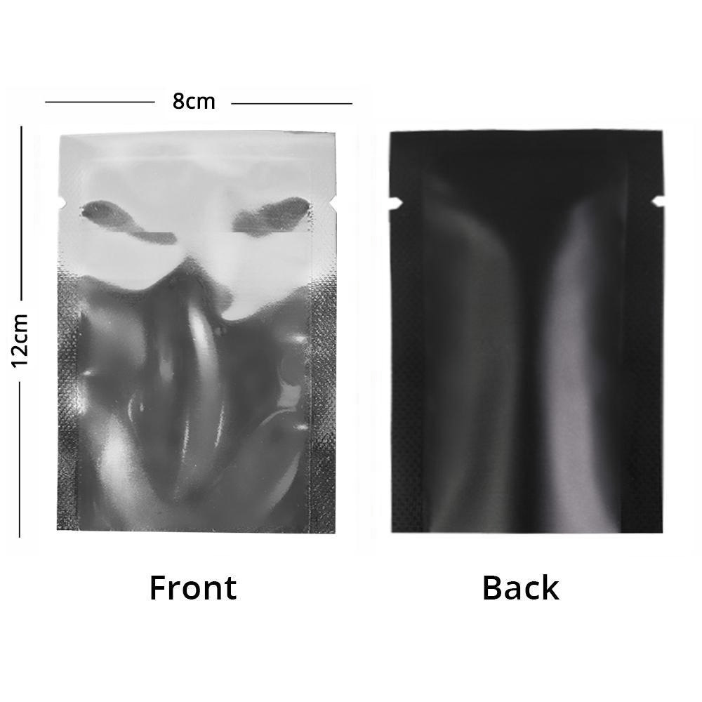 100x Open Top Bags Pouch Sachet Clear Black Mylar Film BPA Free Food Packing - Picture 15 of 31