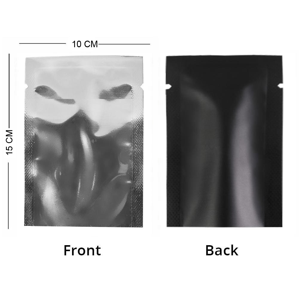 100x Open Top Bags Pouch Sachet Clear Black Mylar Film BPA Free Food Packing - Picture 24 of 31