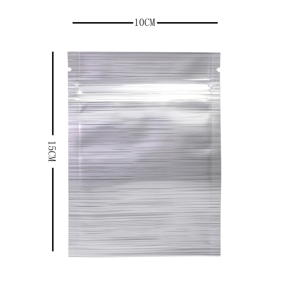 Clear Silver Stripe Gripseal Bags Zip Seal Lock Flat Pouch BPA Free Food Packing - Picture 14 of 19