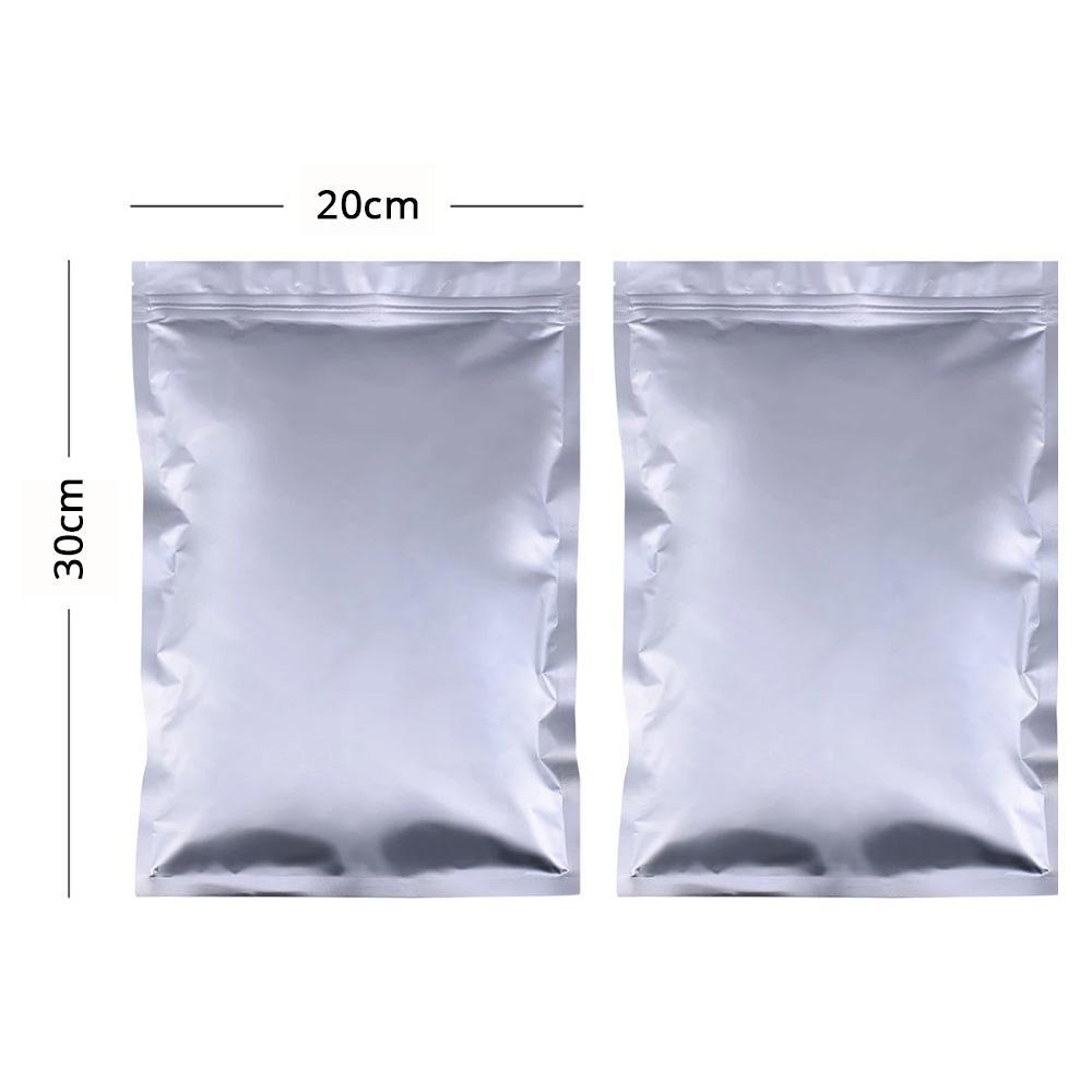 Sacchetti gripseal chiusura zip argento sacchetto piatto resistente imballaggio alimenti senza BPA - Foto 30 di 32