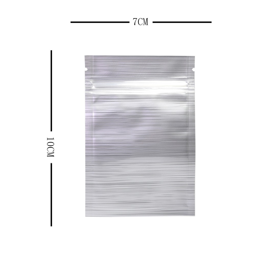 Clear Silver Stripe Gripseal Bags Zip Seal Lock Flat Pouch BPA Free Food Packing - Picture 10 of 19