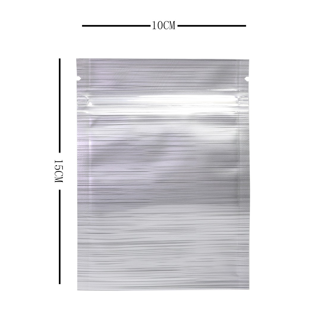 Clear Silver Stripe Gripseal Bags Zip Seal Lock Flat Pouch BPA Free Food Packing - Picture 16 of 19