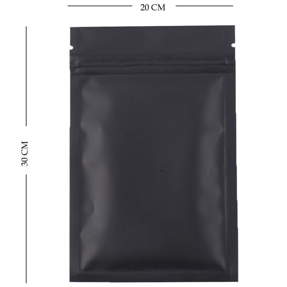 Matte Black Gripseal Food Bags Zip Seal Lock Mylar Flat Pouch BPA Free Packaging - Picture 21 of 34
