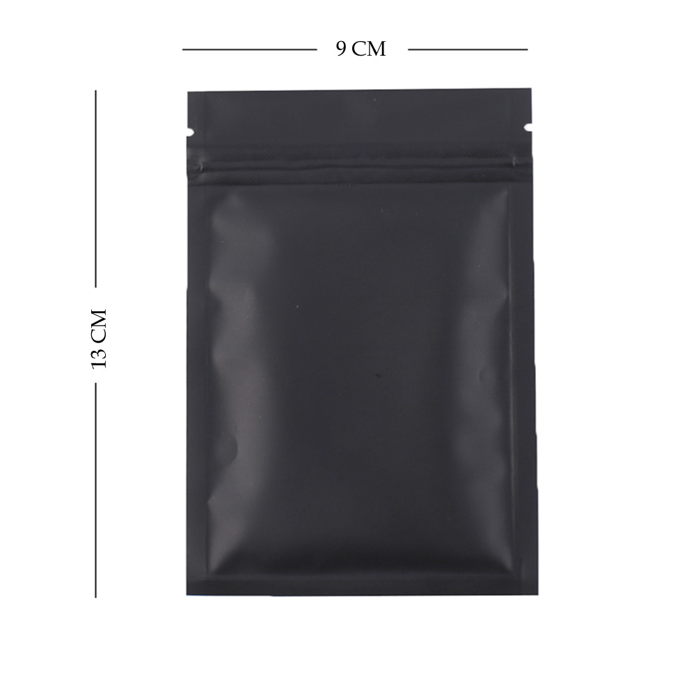 Matte Black Gripseal Food Bags Zip Seal Lock Mylar Flat Pouch BPA Free Packaging - Picture 23 of 34