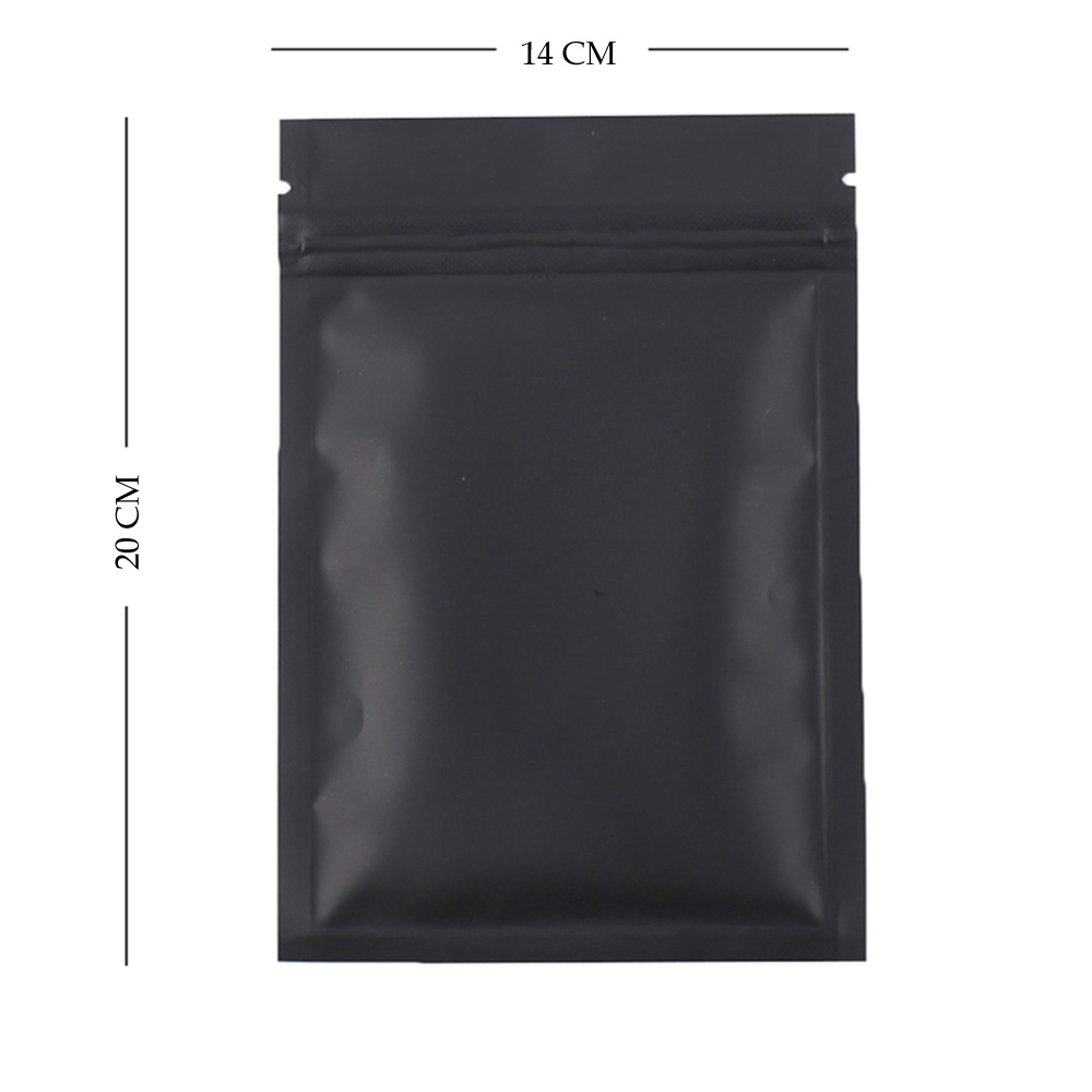 Matte Black Gripseal Food Bags Zip Seal Lock Mylar Flat Pouch BPA Free Packaging - Picture 25 of 34
