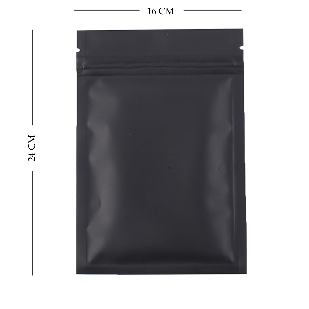 Matte Black Gripseal Food Bags Zip Seal Lock Mylar Flat Pouch BPA Free Packaging - Picture 27 of 34