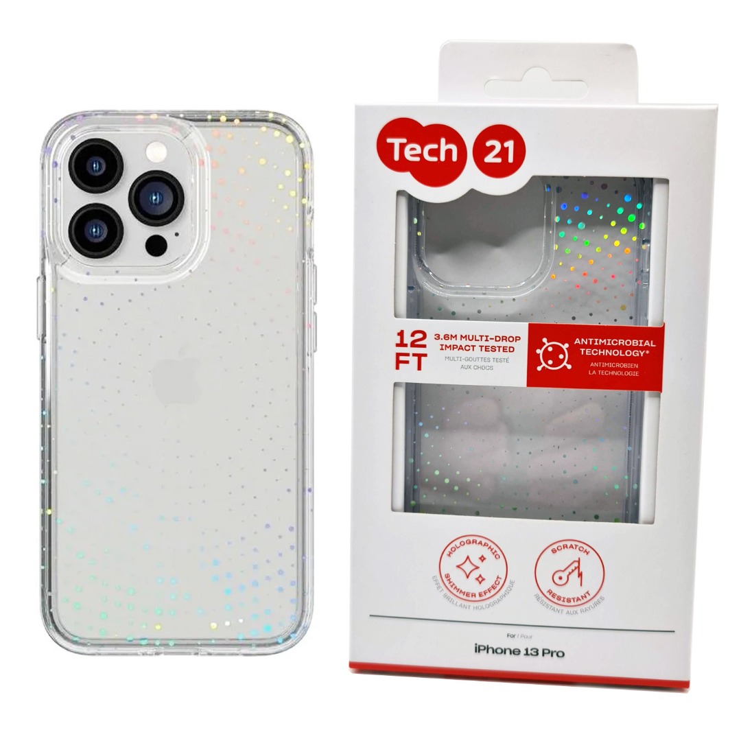 Tech21 Case for iPhone 13 & 4 Series Evo Sparkle Radiant Shockproof Cover Drop P - Picture 52 of 58