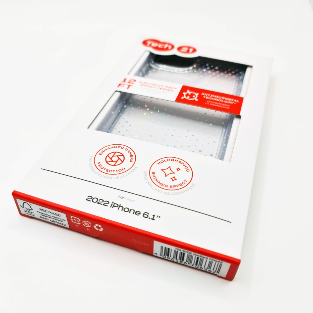 Tech21 Case for iPhone 13 & 4 Series Evo Sparkle Radiant Shockproof Cover Drop P - Picture 9 of 58
