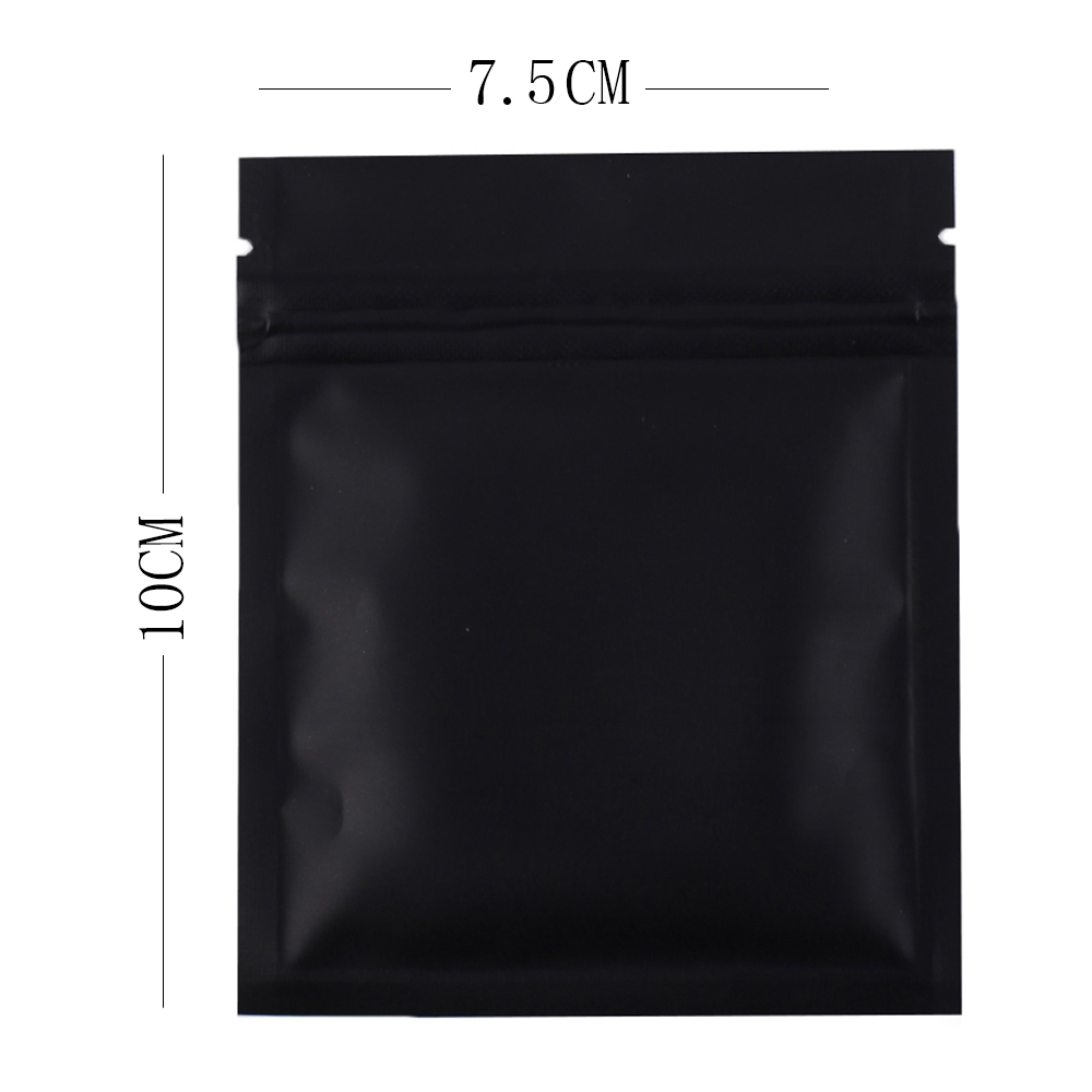 Matte Black Gripseal Food Bags Zip Seal Lock Mylar Flat Pouch BPA Free Packaging - Picture 32 of 34