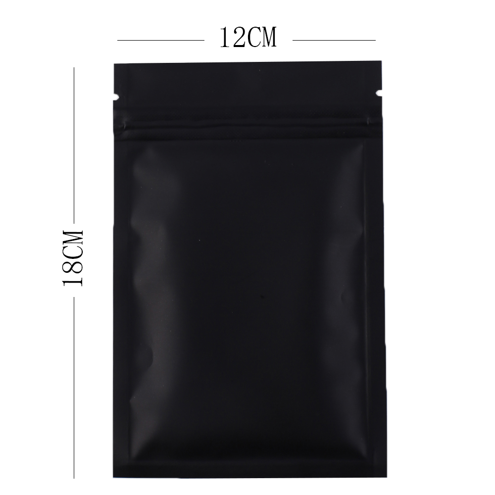 Matte Black Gripseal Food Bags Zip Seal Lock Mylar Flat Pouch BPA Free Packaging - Picture 30 of 34