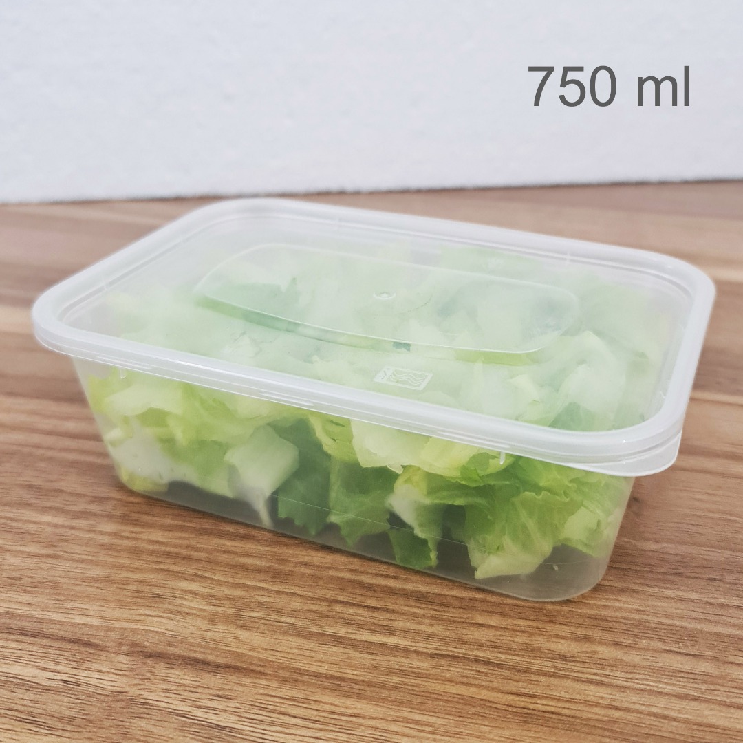Contenitori per alimenti da asporto con coperchi riutilizzabili in plastica scatole per preparazione pasti sicuri per microonde - Foto 12 di 13