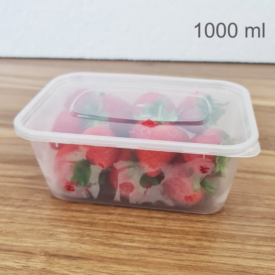 Contenitori per alimenti da asporto con coperchi riutilizzabili in plastica scatole per preparazione pasti sicuri per microonde - Foto 13 di 13
