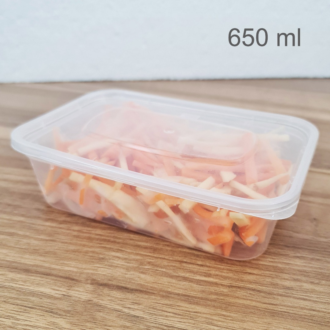 Contenitori per alimenti da asporto con coperchi riutilizzabili in plastica scatole per preparazione pasti sicuri per microonde - Foto 11 di 13