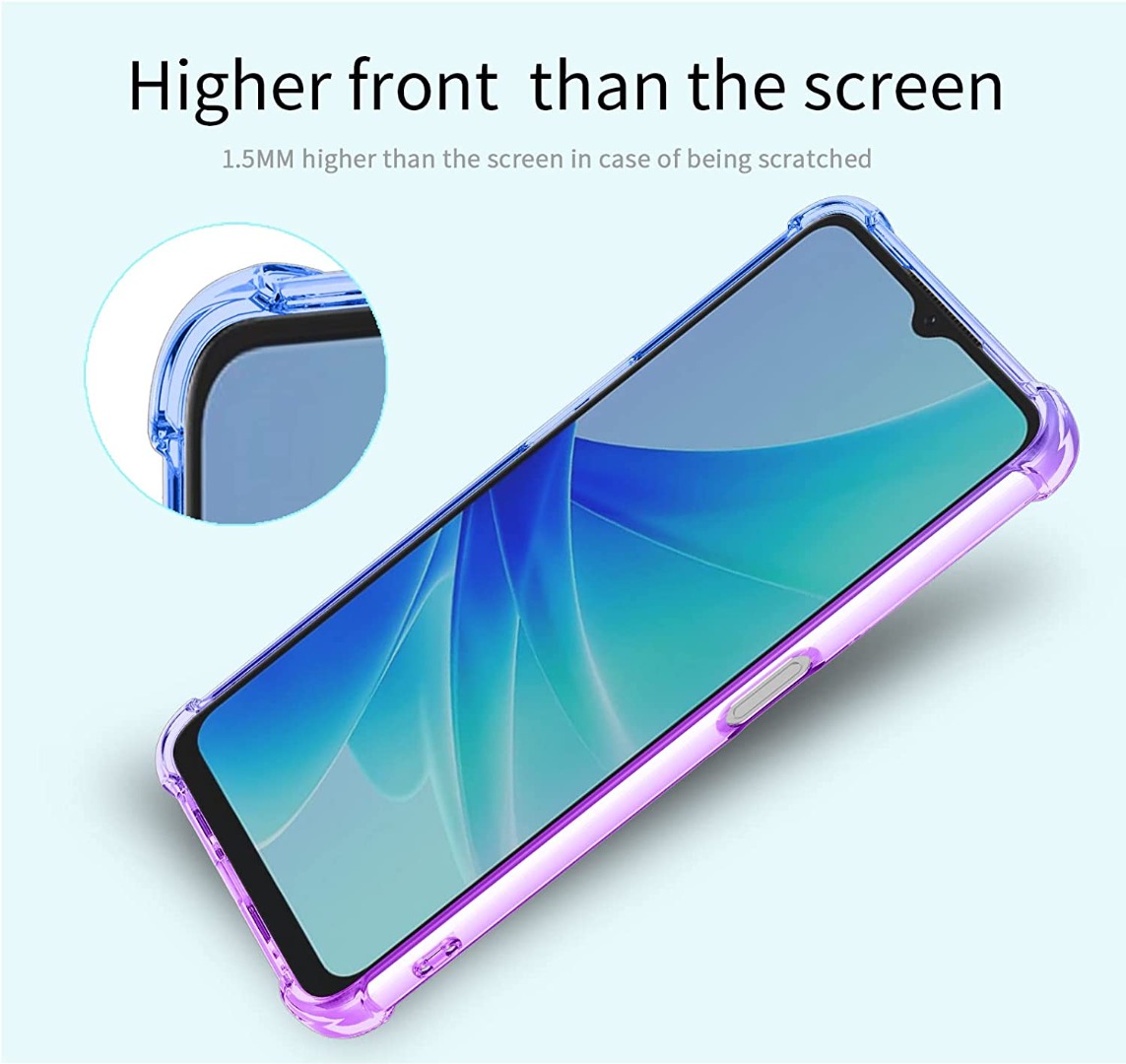 Cover RonRun Per Oppo A15/A15s/A35, Silicone TPU Morbido Antiurdo, Verde - 3