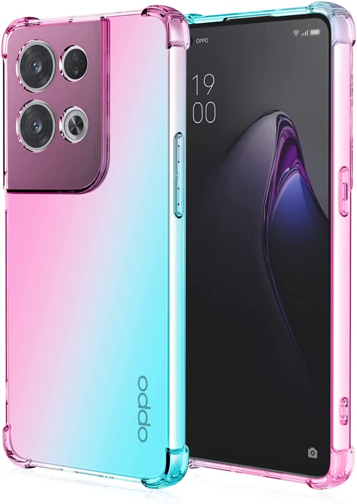 Custodia DESSEN Per OPPO Reno8 5G, Cover Trasparente In TPU Con Cornice Colorata, Morbida E Antiscivolo, Rosa - 3