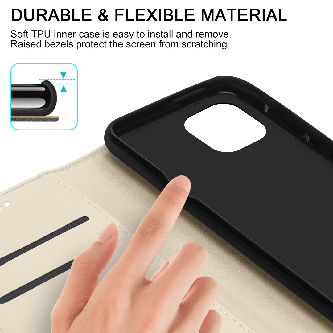 Custodia Per Xiaomi Redmi A1 In Pelle Con Protezione In Silicone