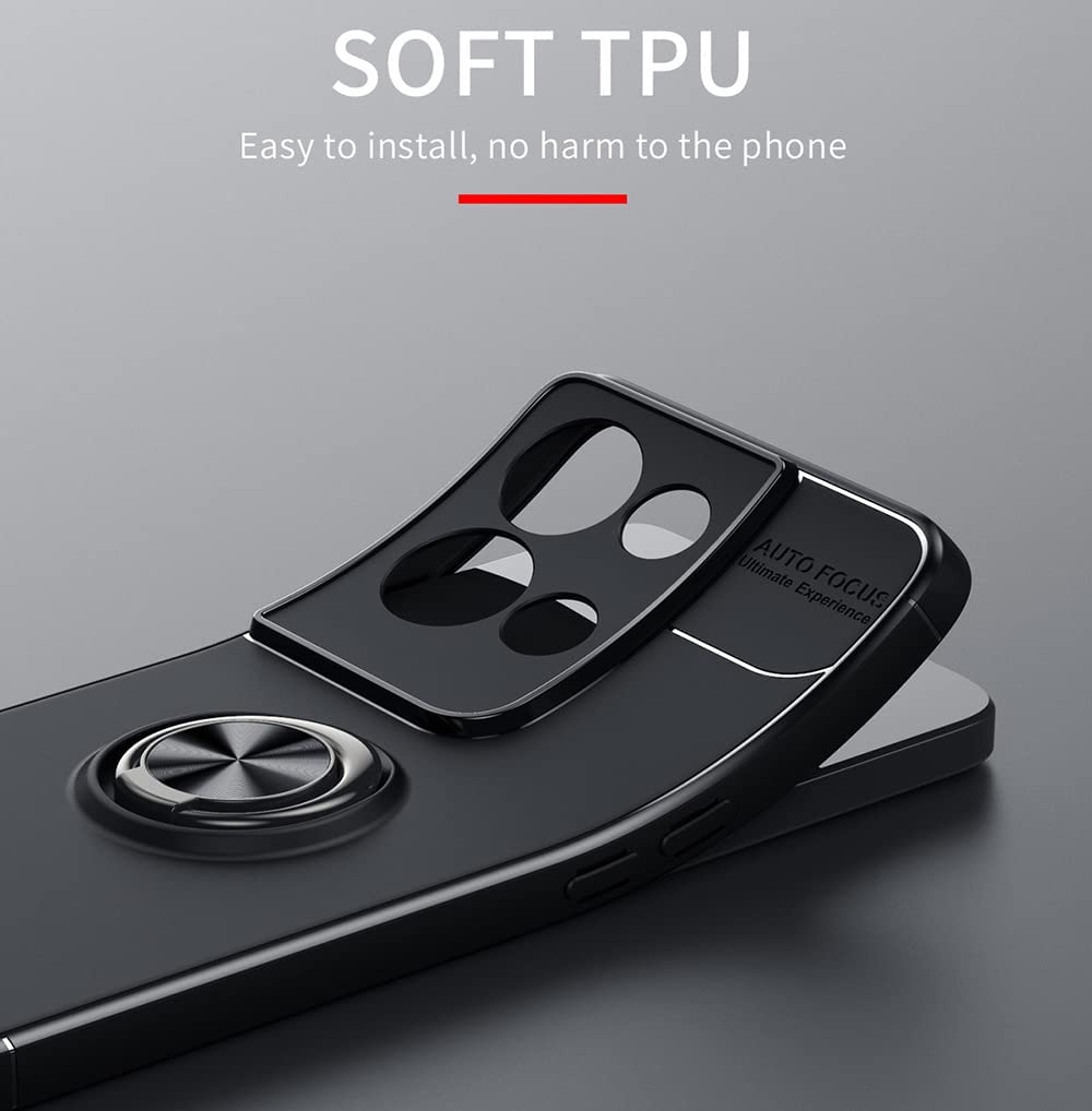 Pemuyak Custodia Antiurto 360° Per Xiaomi 13T / 13T Pro Con Supporto Metallico E Pellicola Vetro Temperato (Blu)