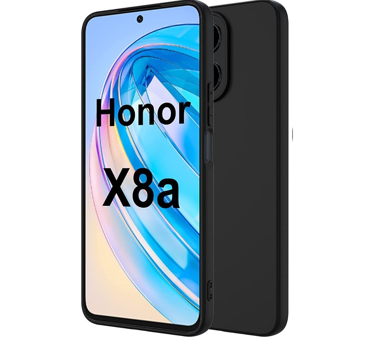 AQGG Case for Honor X8A [6.75] Phone Cases, Soft Silicone Bumper Shell Black Flexible Rubber Phone Protective Cases TPU Cover for Honor X8A -Texture Stone