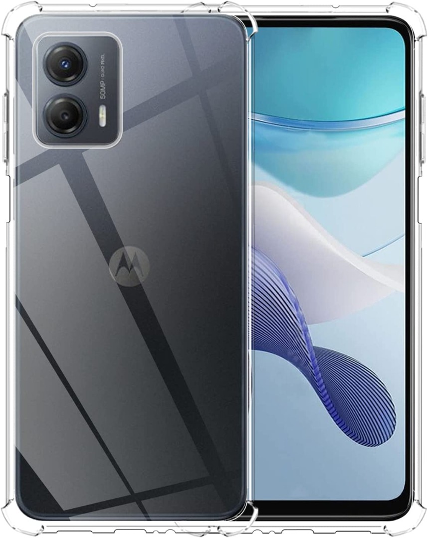 DN-Technology Custodia Trasparente Per Motorola Moto G53 – Cover In Gel TPU Morbido Antiurto E Antigraffio