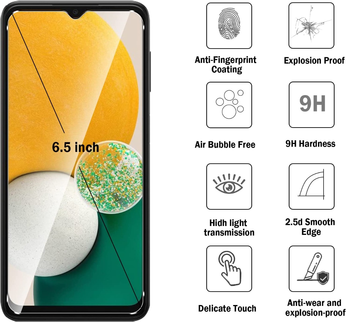 Tempered Glass Screen Protector For Xiaomi Redmi Note 12 12C 10C 13T A2 Pro Plus - Picture 205 of 339