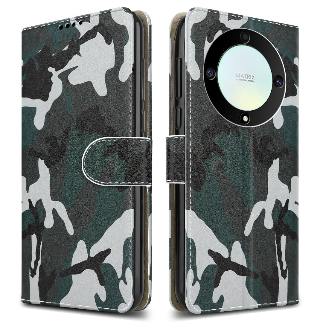 Custodia Honor Magic 5 Lite 5G In Pelle Con Portafoglio E Funzione Leggio – Chiusura Magnetica, Colore Wolf
