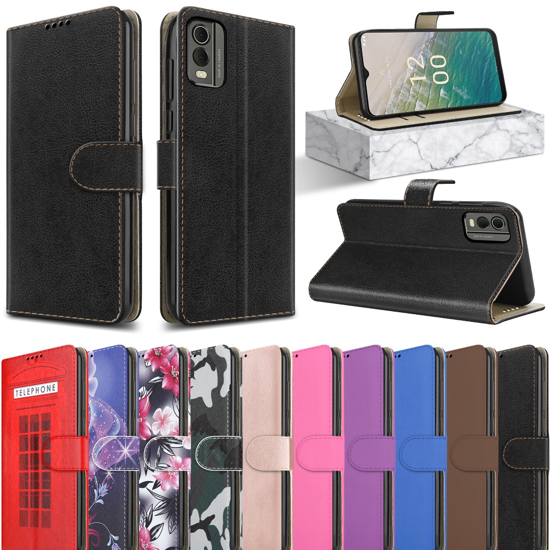 Custodia Portafoglio Per Nokia C32 - Cover Con Chiusura Magnetica E Supporto Flip Stand Pelle 1088782