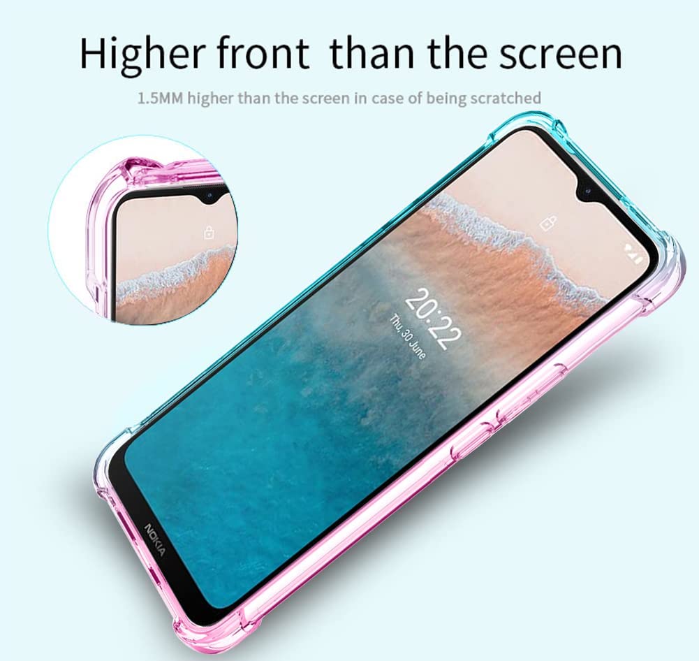 REY Cover in Gel TPU Anti-Shock per Nokia C32 4G - Nokia C22 4G, Morbido Silicone Custodie Protettivo Case, Anti-Scratch, Protettiva Sottile Back Cover